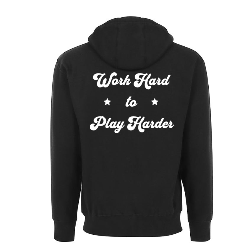 Work Hard Play Harder - Mappd Clothing - Zipper Sweater / Zipper Hoodie