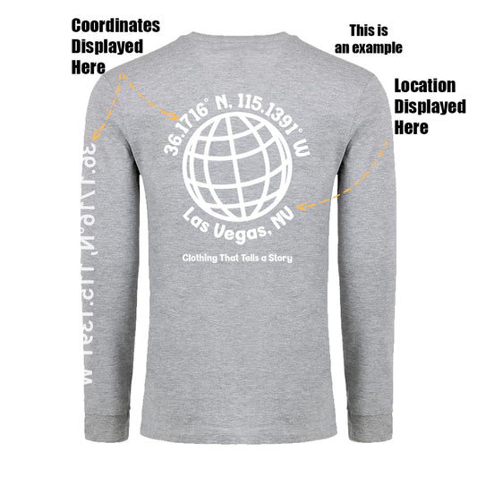 Globe Logo - Mappd Clothing - Long Sleeve Tee - Heather Grey