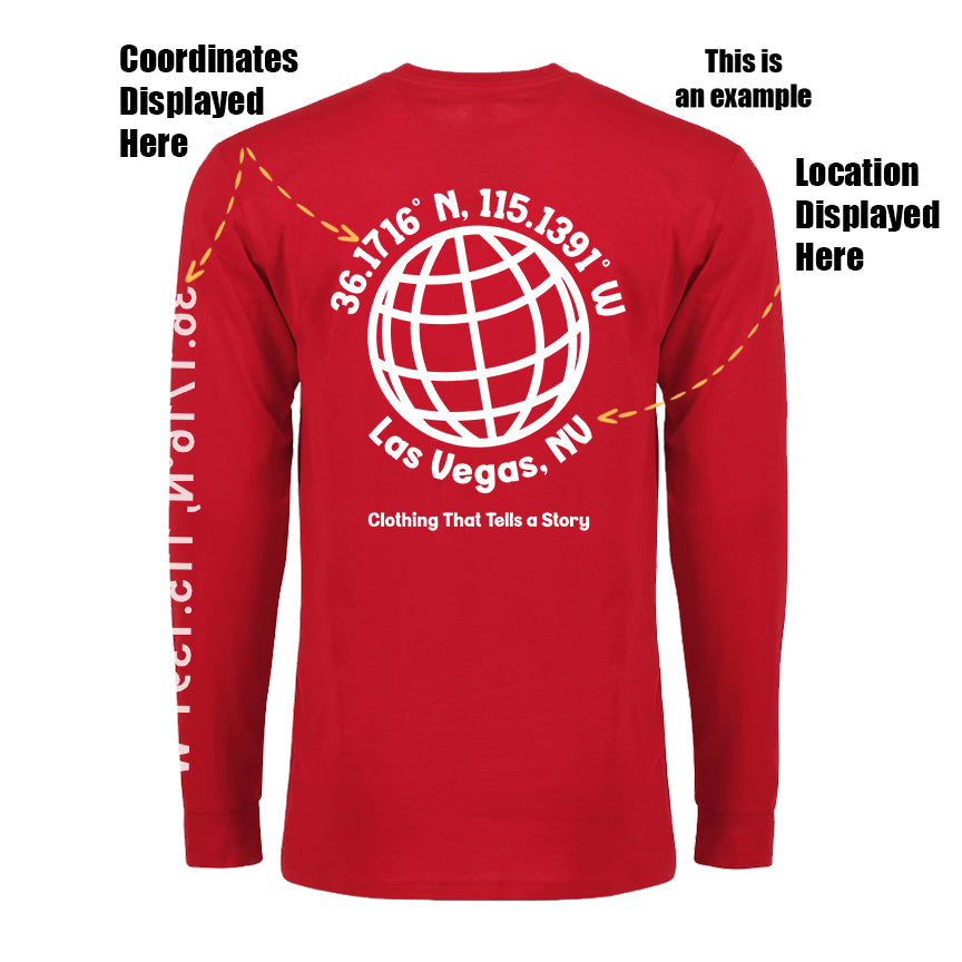 Globe Logo - Mappd Clothing - Long Sleeve Tee - Red