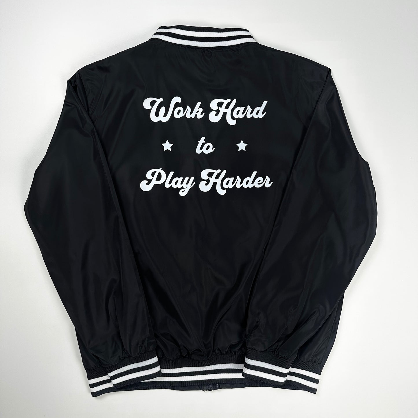 Work Hard Play Harder - Mappd Clothing - Bomber Jacket - 4 Colors to choose from!