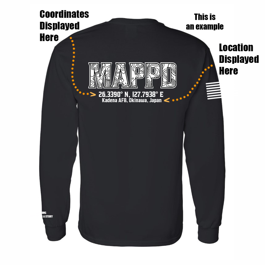 Block Logo - Veteran - Mappd Clothing - Long Sleeve Tee - Black