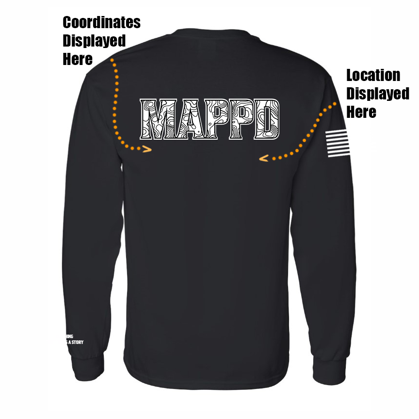 Block Logo - Veteran - Mappd Clothing - Long Sleeve Tee - Black