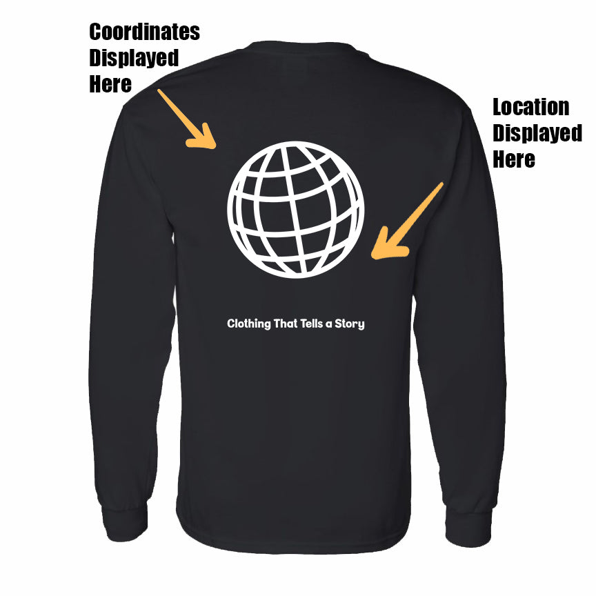 Globe Logo - Mappd Clothing - Long Sleeve Tee - Black