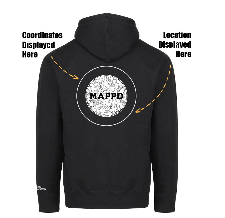 Topo Map Logo - Mappd Clothing - Sweater / Heavy Weight Hoodie - 11 Colors to choose from!