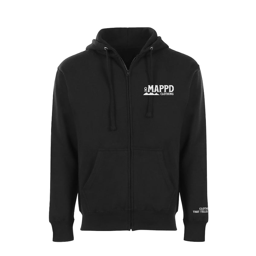 Topo Map Logo - ZipUp Sweater / Heavy Weight Hoodie - 11 Colors to choose from!