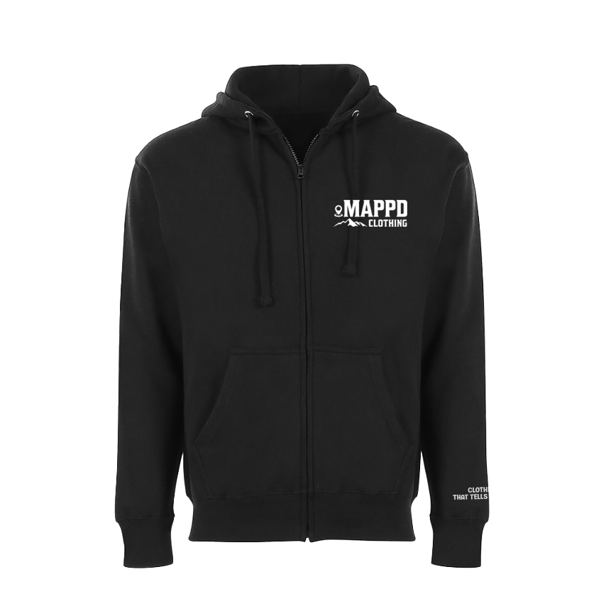 Topo Map Logo - ZipUp Sweater / Heavy Weight Hoodie - 11 Colors to choose from!