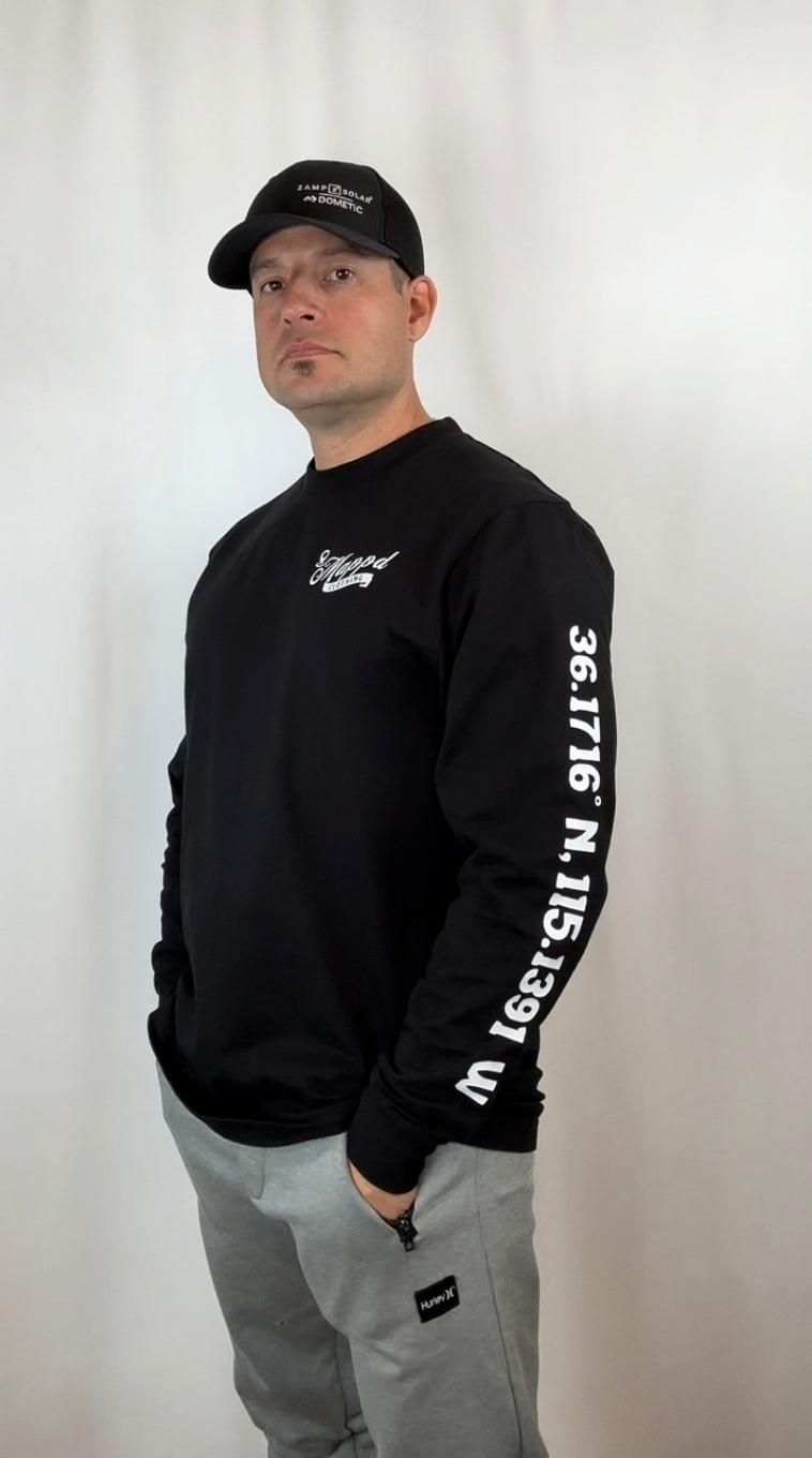 Globe Logo - Mappd Clothing - Long Sleeve Tee - Black