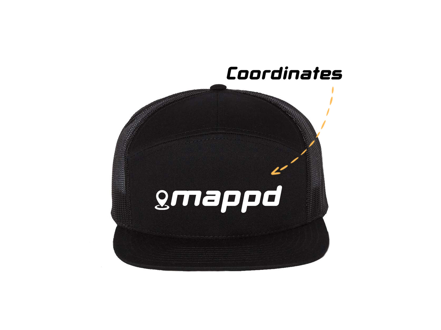 Mappd Clothing Logo 7-Panel Coordinates Hat // Multiple Colors Available