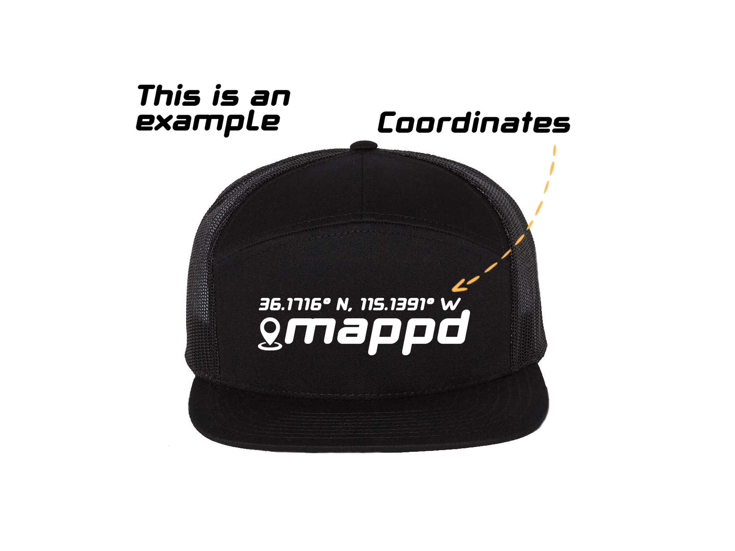 Mappd Clothing Logo 7-Panel Coordinates Hat // Multiple Colors Available