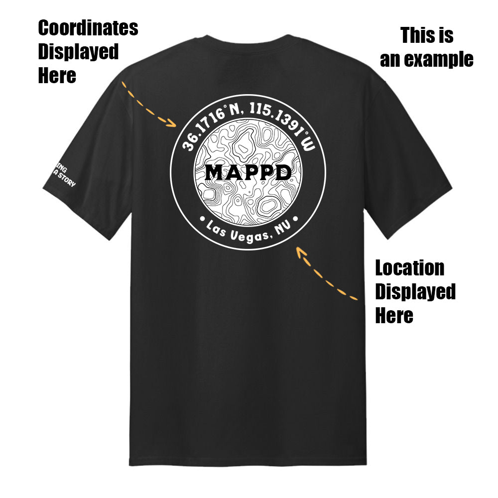 Topo Map Logo - Mappd Clothing - TShirt - 18 Colors to choose from!