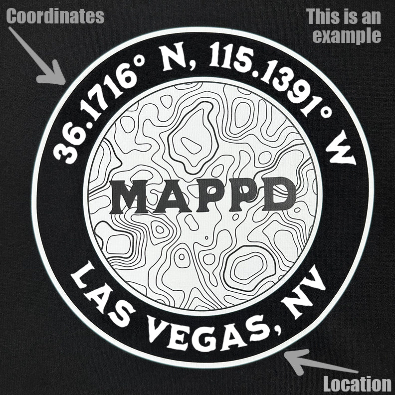 Topo Map Logo - Mappd Clothing - TShirt - 18 Colors to choose from!